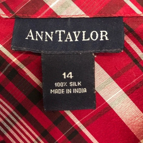 🖤❤️ Ann Taylor French Cuff 100% Silk Blouse - Picture 3 of 9